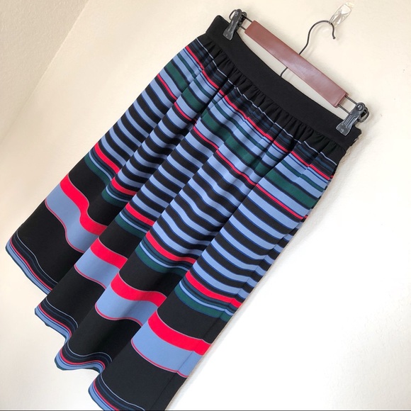 Zara Striped Midi Skirt - Picture 2 of 5